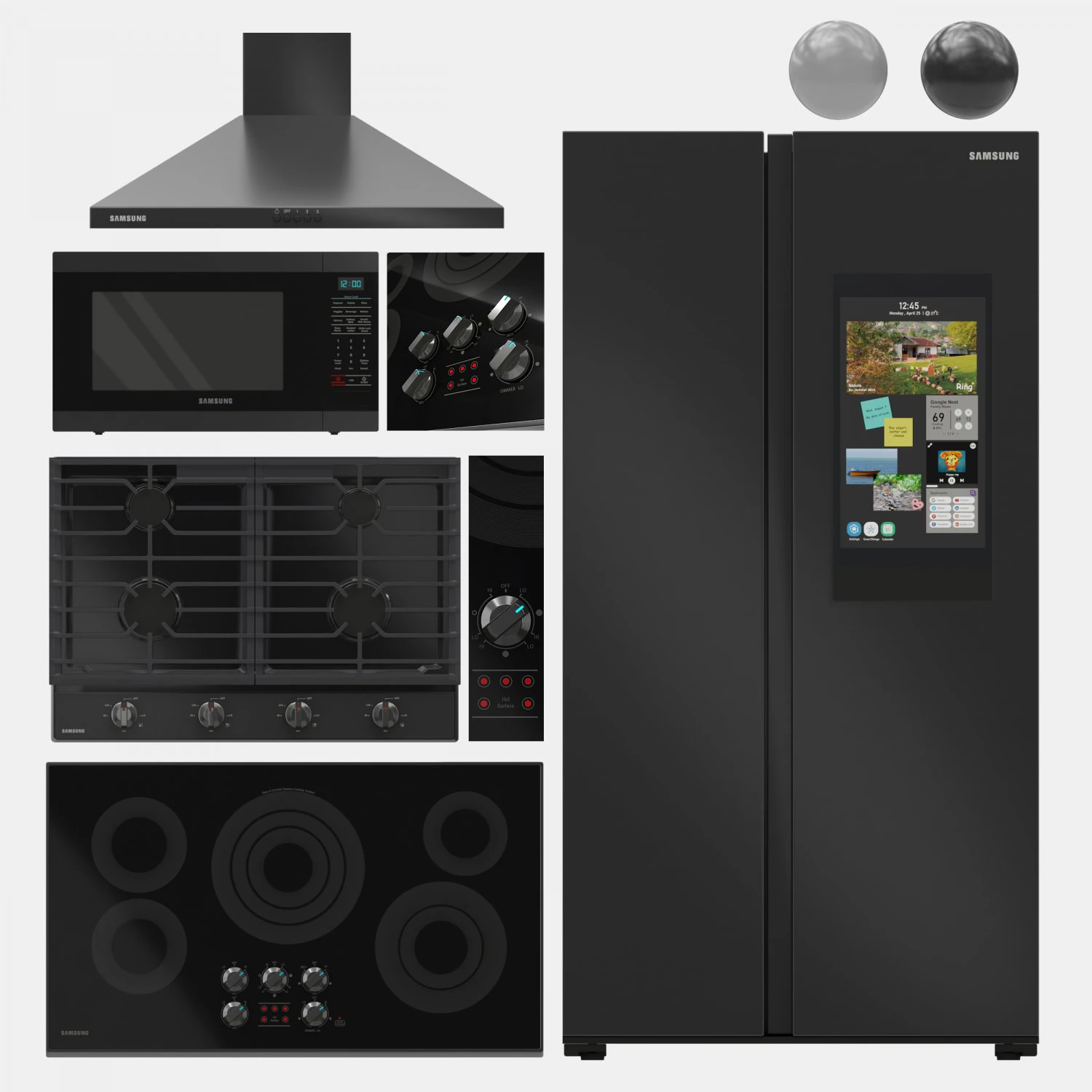 Appliance Collection SAMSUNG V02 3D Model .c4d .max .obj .3ds .fbx .stl .blend
