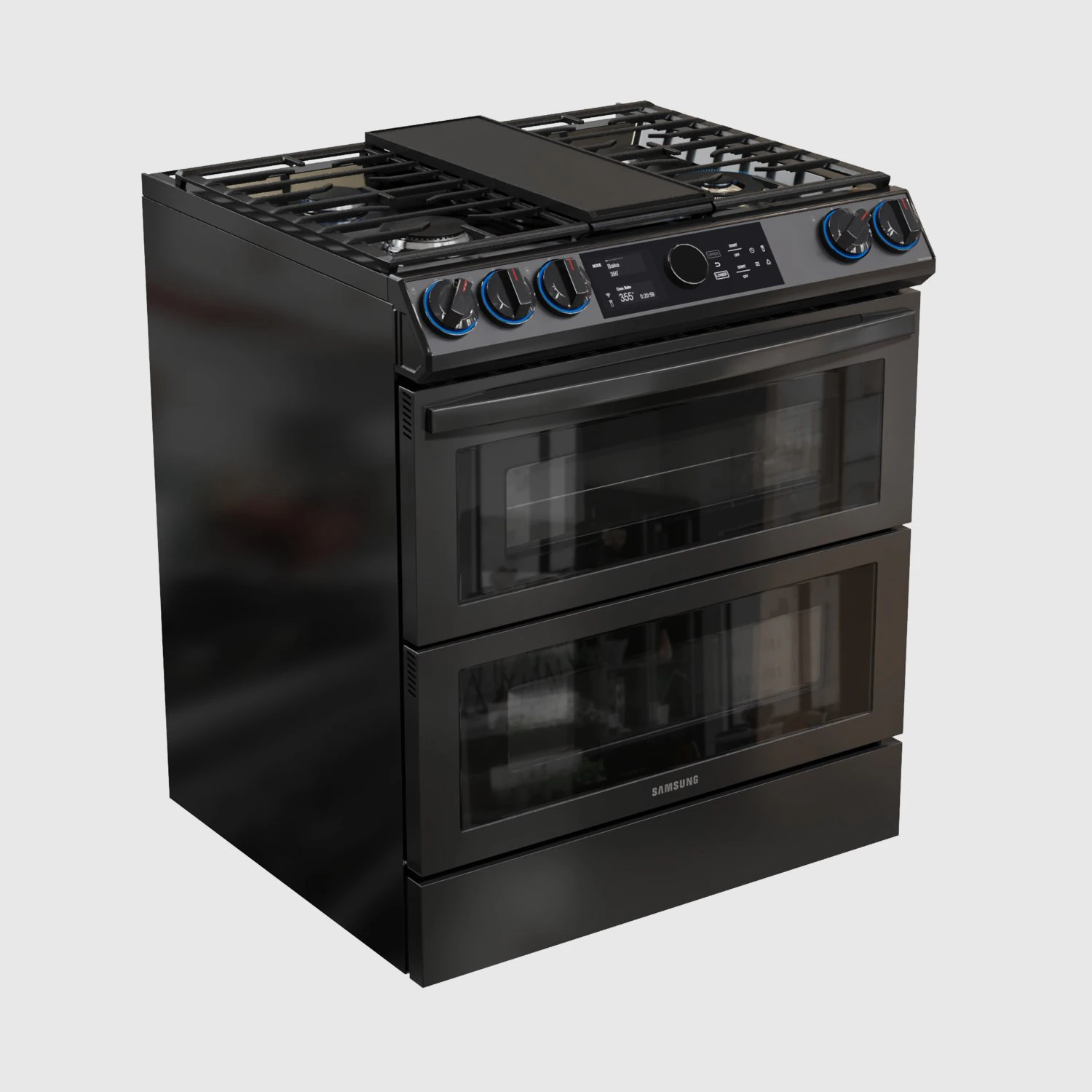 Dual Fuel Range Samsung 3D Model .c4d .max .obj .3ds .fbx .stl .blend 