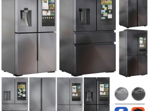Samsung Refrigerator Set02 3D Model