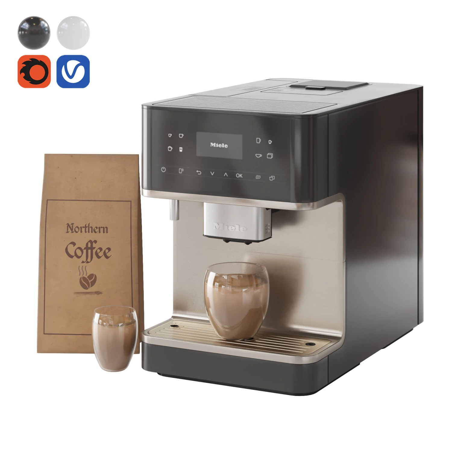 Miele CoffeeMachineVol01 3D Model .c4d .max .obj .3ds .fbx .stl .blend 