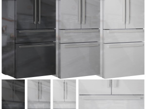 Bosch Refrigerators Set01 3D Model