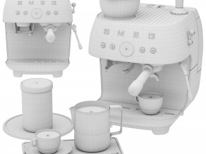 SMEG Espresso Coffee Machine 3D Model