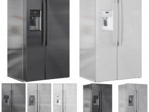 GE Refrigerator Set01 3D Model