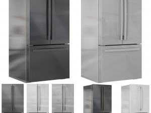 GE Refrigerator Set01 3D Model