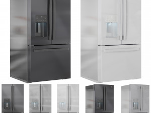 GE Refrigerator Set01 3D Model