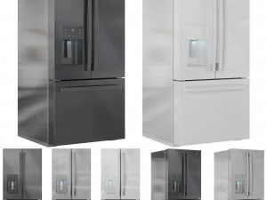 GE Refrigerator Set01 3D Model