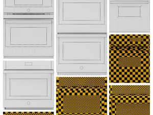 GE Oven Set 01 Modello 3D
