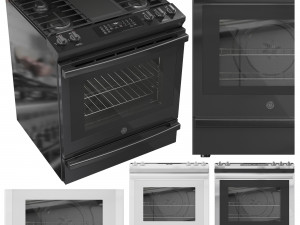 GE Gas Range 30SlideIn 3D Модель