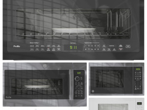 GE Microwave Set 01 Modelo 3D