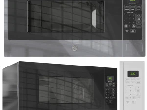 GE Microwave Set 01 3D Model