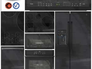 GE Appliance Collection Set 01 3D Model