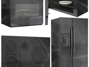 GE Appliance Collection Set 01 3D Model