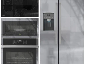 GE Appliance Collection Set 01 3D Model