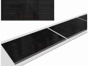 Bosch Induction Electric Hob Set 01 3D Model