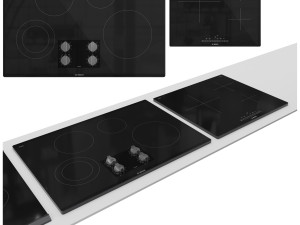 Bosch Induction Electric Hob Set 01 3D Model