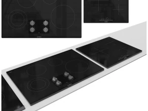 Bosch Induction Electric Hob Set 01 3D Model