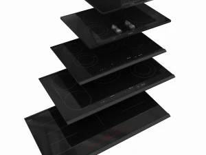 Bosch Induction Electric Hob Set 01 3D Model