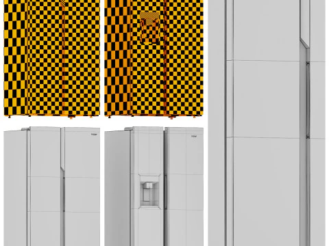 Haier Refrigerator Set 02 3D Model
