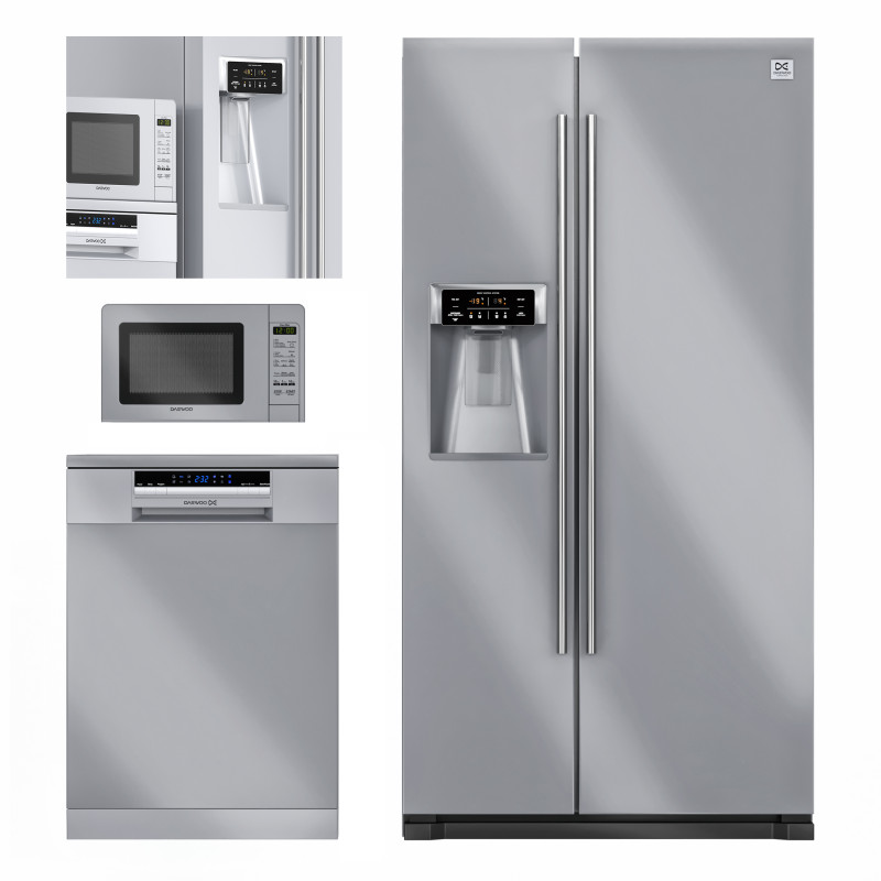 Deawoo Appliance Set 01 3D मॉडल .c4d .max .obj .3ds .fbx .stl .blend 