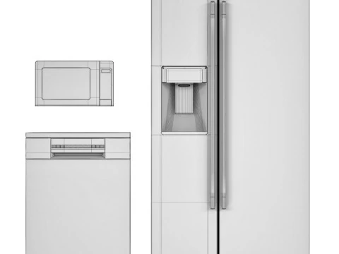 Deawoo Appliance Set 01 3D Model