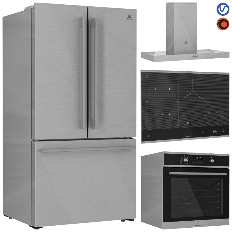 Electrolux Appliance Collection Set 01 3D मॉडल .c4d .max .obj .3ds .fbx .stl .blend 