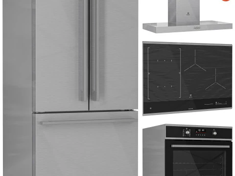 Set da collezione di elettrodomestici Electrolux 01 Modello 3D