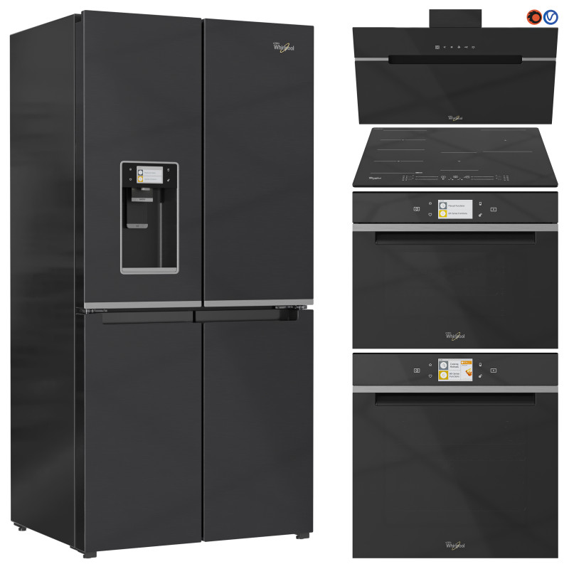 Whirlpool Appliance Collection Set 01 3D मॉडल .c4d .max .obj .3ds .fbx .stl .blend 