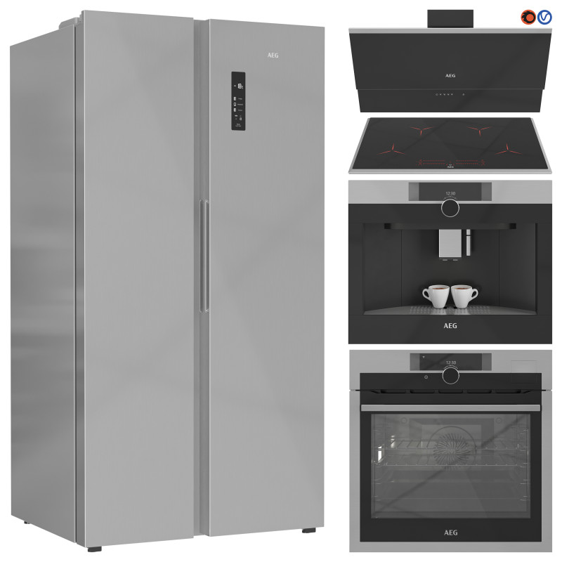 AEG Appliance Collection Set 01 3D Model .c4d .max .obj .3ds .fbx .stl .blend 