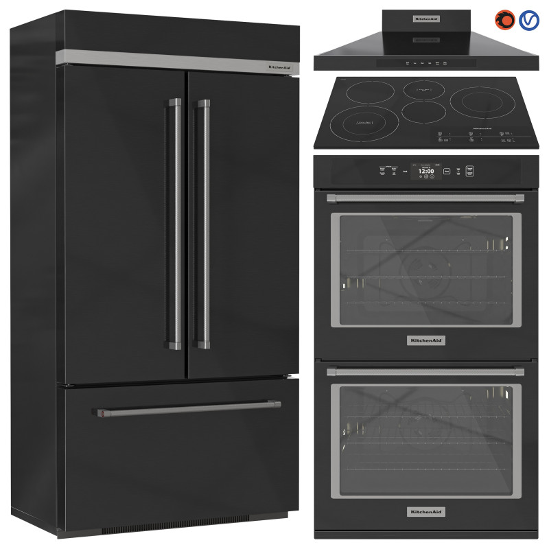 Kitchenaid Appliance Collection Set 01 3D 모델 .c4d .max .obj .3ds .fbx .stl .blend 
