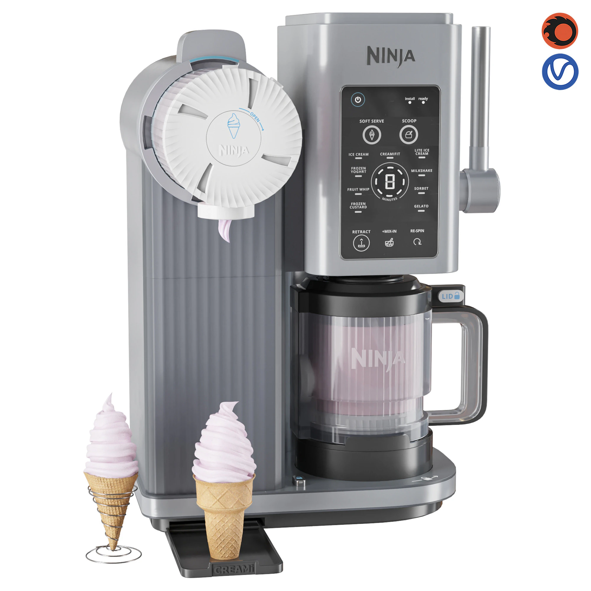 Ninja Ice Cream Maker NC701 3D Model .c4d .max .obj .3ds .fbx .stl .blend