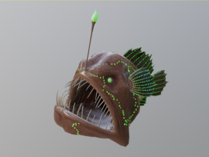 Lophiiformes Anglerfish 3D Model