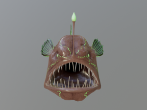 Lophiiformes Anglerfish 3D Model