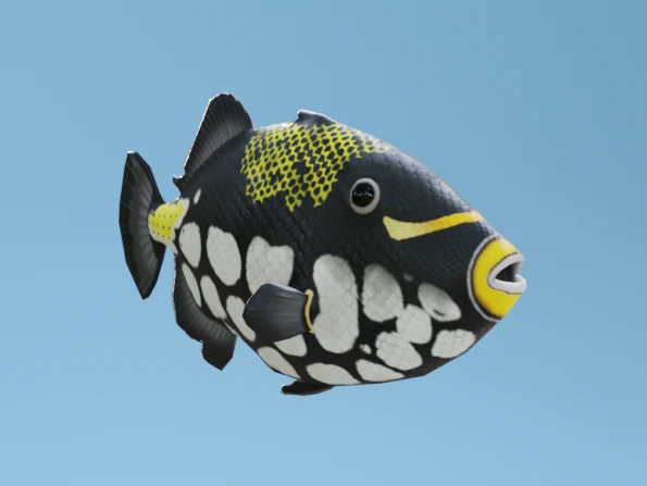 TriggerFish 3D Model .c4d .max .obj .3ds .fbx .stl .blend