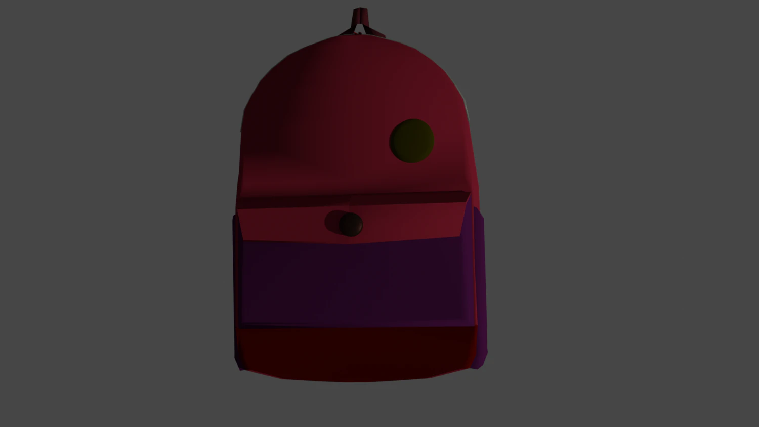 Lowpoly backpack 3D Model .c4d .max .obj .3ds .fbx .stl .blend 