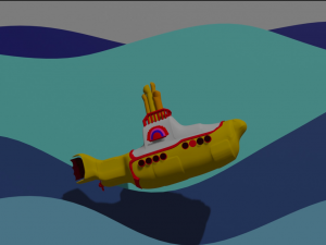 Yellow submarine animation 3D 模型