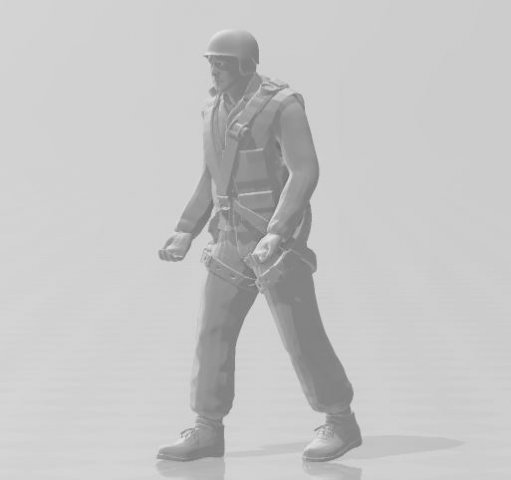 Mountain rescuer printable Modello di stampa 3D .c4d .max .obj .3ds .fbx .stl .blend 