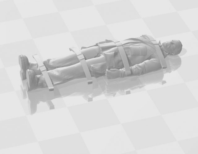 Mountain rescuer - victim on a stretcher - printable Model Cetak 3D .c4d .max .obj .3ds .fbx .stl .blend 