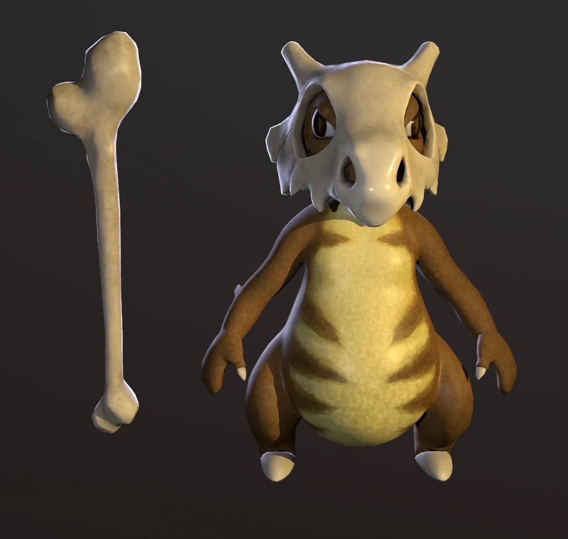 Pokemon Kubon low-poly model 3D Model .c4d .max .obj .3ds .fbx .stl .blend 