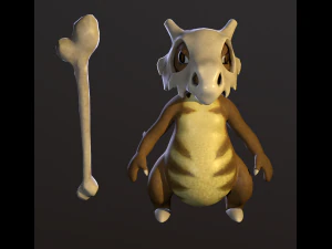 Model poli rendah Pokemon Kubon Model 3D