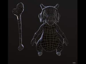 Pokemon Kubon low-poly model 3D Modell