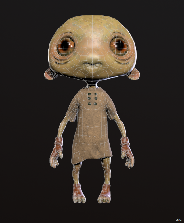 Chudik low-poly character Modelo 3D .c4d .max .obj .3ds .fbx .stl .blend 