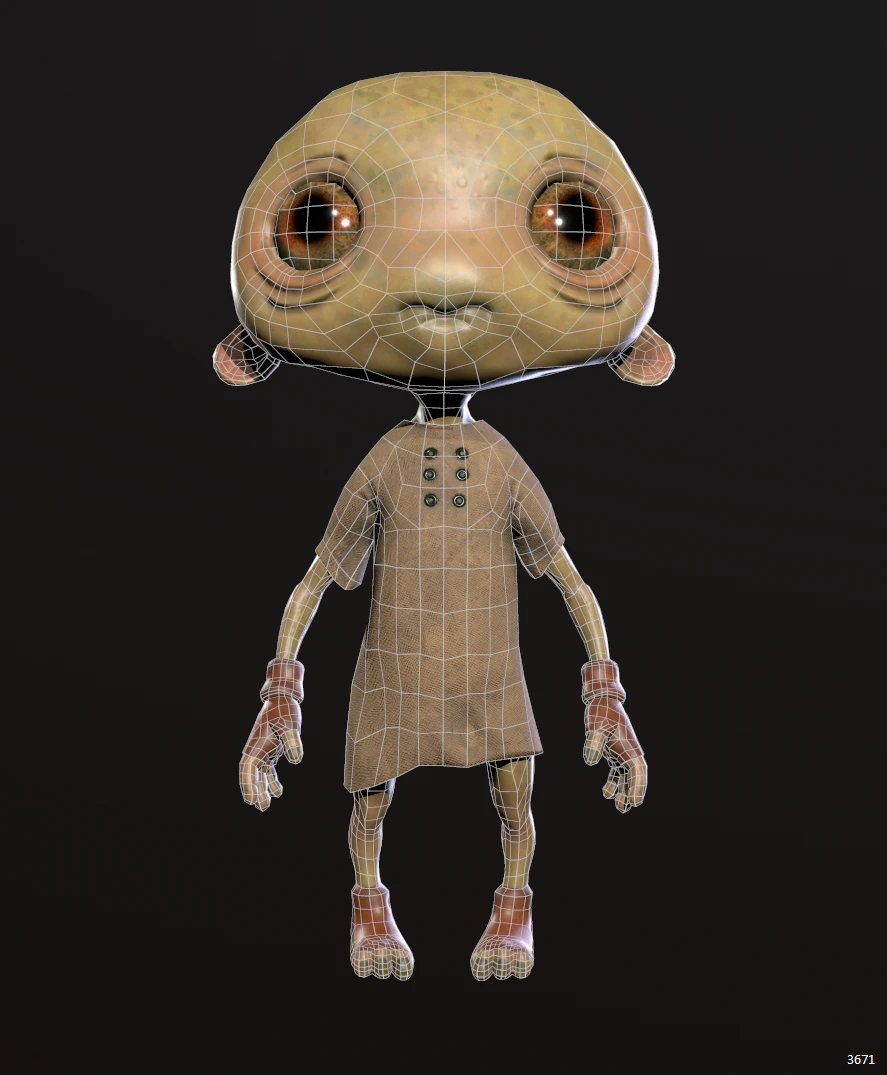 Chudik low-poly character 3D Model .c4d .max .obj .3ds .fbx .stl .blend 