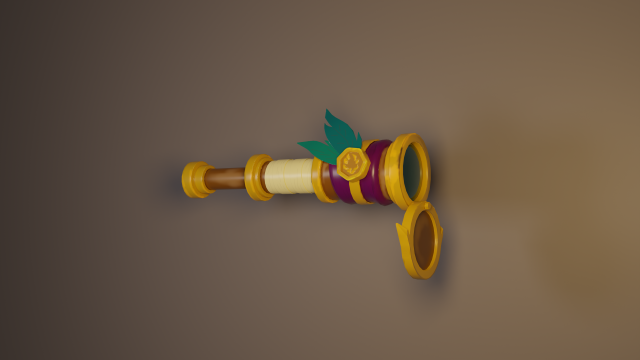 Telescope stylized mid-poly 3D 模型 .c4d .max .obj .3ds .fbx .stl .blend 