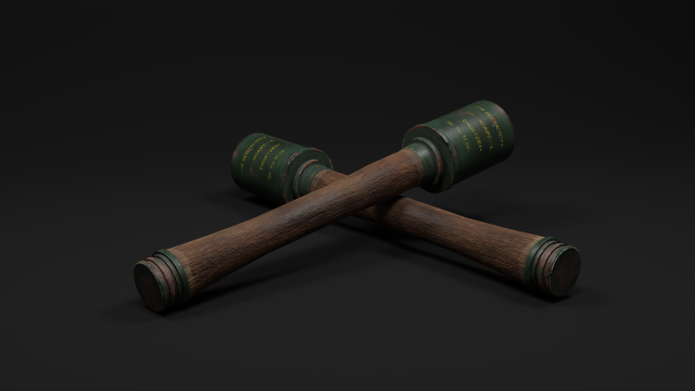 Gameready Grenade Asset Model 3D .c4d .max .obj .3ds .fbx .stl .blend 
