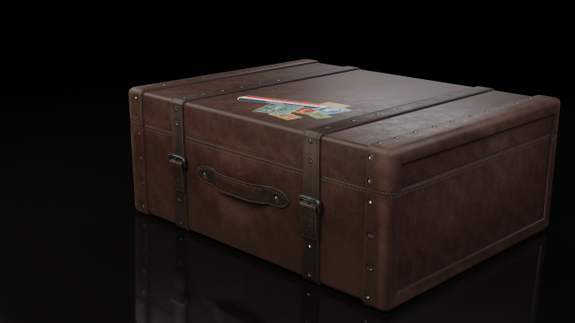 Suitcase Game Asset Modelo 3D .c4d .max .obj .3ds .fbx .stl .blend