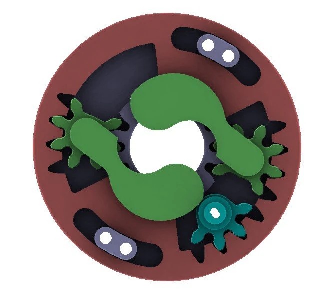 3DP2BLROD10A-3D Printable Iris mechanism 3D Print Model .c4d .max .obj .3ds .fbx .stl .blend 