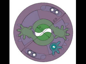 3DP2BLROD10A-3D Printable Iris mechanism 3D Print Model