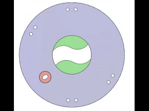 3DP2BLROD20A-3D Printable Iris mechanism 3D Print Model