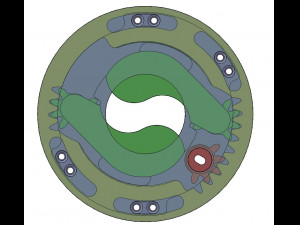 3DP2BLROD20A-3D Printable Iris mechanism Modello di stampa 3D