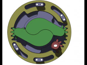 3DP2BLROD20A-3D Printable Iris mechanism 3D Print Model